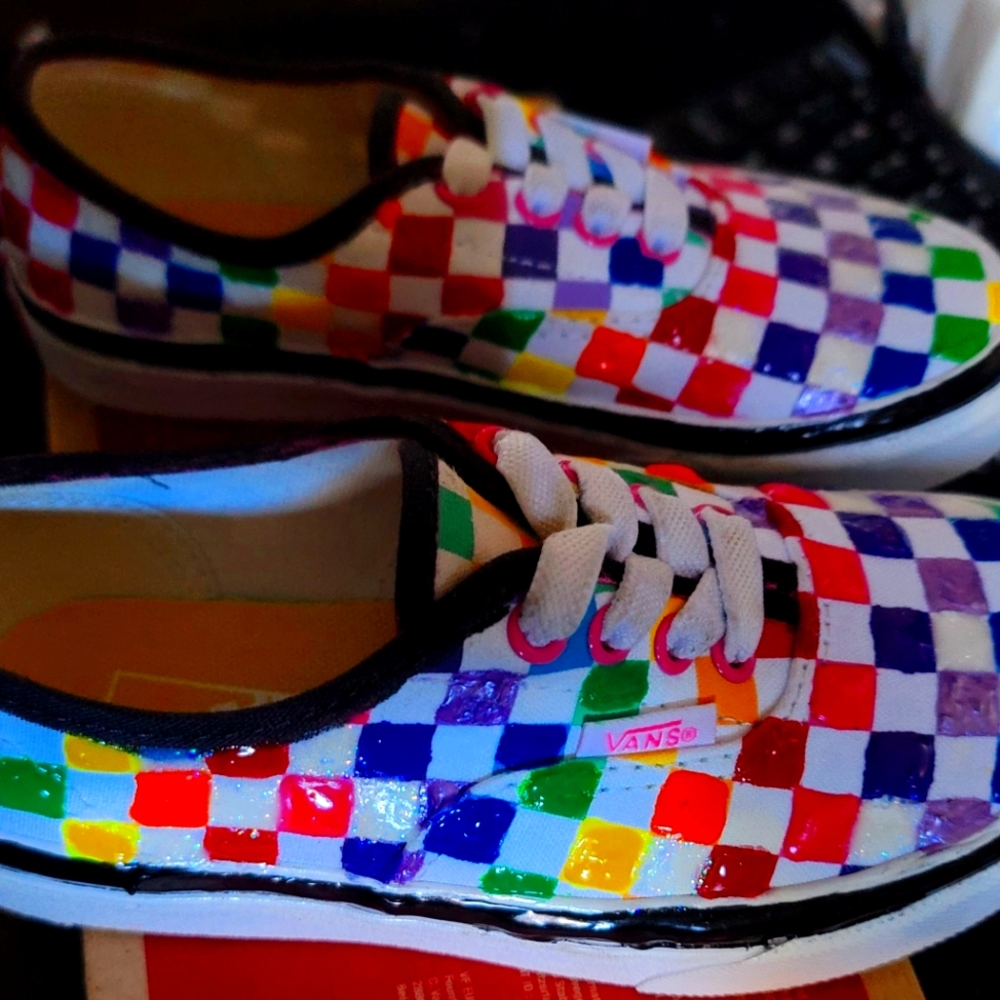 Repainted Vans Boy Sneakers